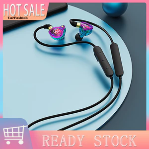 < CarFashion > Điều khiển đường dây tai nghe đeo cổ BX-02 Tương thích Bluetooth 50 ABS Tai nghe nhét tai trong tai có độ bền dài để chơi game