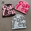 Vintage Y2K Len Acrylic Mũ Dệt Kim Nữ Beanie Mùa Đông Ấm Bò Bông Tai Kẹp Hip Hop Thường Ngày Skullies Mũ Ngoài Trời EMKK