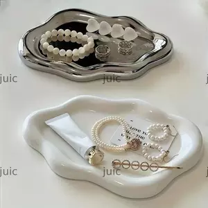Tấm lưu trữ JUIC, Khay đựng đồ trang sức Mini bằng nhựa, Tấm trưng bày trang sức hình đám mây sáng tạo Đồng hồ / Lưu trữ chìa khóa