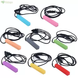 YOLOGO 2 chiếc Mặt dây chuyền nhai Silicone ADHD Cắn Đồ chơi mọc răng hữu ích