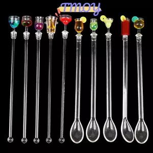 TMOY Cotail Khuấy Uống Trộn Sti Bộ Acrylic Cotail Trộn Thanh Tiếp Liệu Swizzle Khuấy TMOY