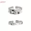 HFSHY 2 Chiếc Vintage Cặp Đôi Nhẫn Mở Knule Retro Màu Bạc Unisex Hợp Thời Trang Nhẫn Trang Sức Cho Nữ Bộ Nhẫn Thời Trang VN