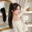 Kẹp tóc giả đuôi ngựa thẳng dài HFSHY với chất liệu mềm có thiết kế kẹp kiểu mới dành cho nữ VN