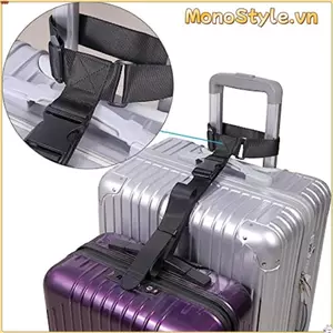 Dây đeo hành lý MONOSTYLE, Dây đóng gói hành lý cố định có thể điều chỉnh, Kết nối ba hành lý của bạn với nhau Dây buộc thắt lưng hành lý chống thất lạc Phụ kiện du lịch