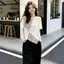 Áo thun ngắn tay sọc mùa hè 2026 size Plus Fat mm Vỏ rộng không đều Bụng Slimer Look Casual All