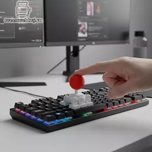 Nhíphuj Giảm Căng Thẳng Có Thể Tháo Rời Joysti Keycap Cho Cherry MX Bàn Phím Cơ Người Hâm Mộ Chơi Game Dễ Thương Trang Trí Bàn Quà Tặng VN