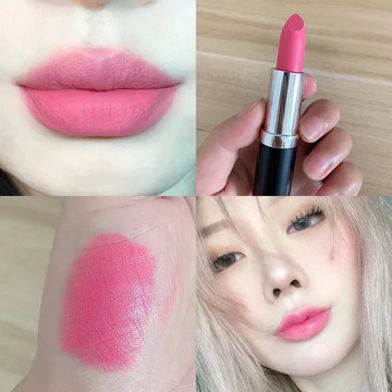 Tính Khí Ngọt Ngào Đào Màu Hồng Son Môi Chống Dính Cốc Mềm Mại Màu Hồng Nhóm Cô Gái Hoa Hồng Barbie Đào Hoa Tím Tím Trơn Matte Sur