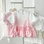 Set áo cộc tay bồng + áo 2s chấm bi dễ thương - - Hieuvy Botique