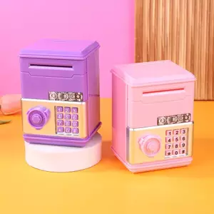 MAKY 1 Cái ATM Mini Tiết Kiệm Tiền Hộp Tiền Mật Khẩu Mới Trẻ Em Heo Đất Ngân Hàng Đồ Chơi Tiết Kiệm Tài Chính Trẻ Em Quà Tặng Cho Bé Trai Bé Gái VN