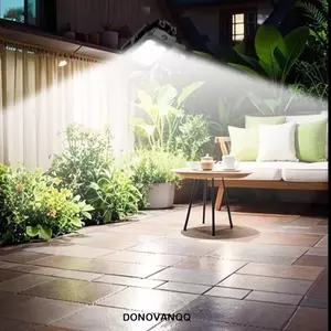 Đèn cảm biến chuyển động DONOVANQQ, Đèn kẹp năng lượng mặt trời chống nước 3 chế độ IP65, Bảo tồn năng lượng siêu sáng đa chức năng Ánh sáng ấm áp Đèn tường sân vườn