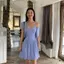 Váy dệt kim nhỏ màu xám mùa hè 2026 Slim-fit Slimer Look Xếp li Khâu nhẹ nhàng Tính khí Niche Tay áo phù hợp