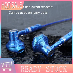 < CarFashion > Tai nghe có dây Tai nghe điều khiển dây âm trầm nặng tiện dụng 12m Kim loại 35mm cho âm nhạc