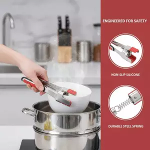Kẹp tấm chống bỏng 1 Kẹp bát chống trượt Dụng cụ chịu nhiệt Kẹp bát đĩa đa năng để nâng an toàn Đĩa nóng trong nhà bếp