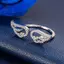 Nhẫn có thể điều chỉnh đôi cánh thiên thần dành cho nữ Micro Inlay Thiết kế rỗng Quà tặng trang sức thời trang độc đáo cho bữa tiệc và trang phục hàng ngày [Mina]