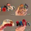 Hàng sẵn có Phong cách mới Puppy Grab Clip Nút dễ thương Chuyển màu tương phản Sóng cá mập Kẹp đầu lưng cao cấp