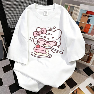（Giao hàng 24h）Angela Phông Form Rộng 100% Cotton Áo thun ngắn tay in hình thời trang cỡ lớn dáng rộng dành cho nữ
