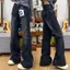 American Retro Low-Waist Flared Hơi thon gọn hơn Quần jean mỏng hơn Xuân Thu Thiết kế mới Quần lau nhà cô gái nóng bỏng