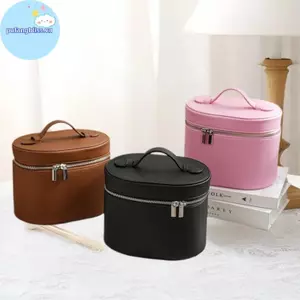 Pufangbliss Hộp Mỹ Phẩm Da PU Dung Tích Lớn Có Hộp Bảo Quản Bên Trong Túi Đựng Mỹ Phẩm Cầm Tay Có Thể Tháo Rời Dây Kéo Túi Du Lịch VN