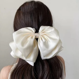 T Sang Trọng Tất Cả Trận Đấu Pháp Kết Cấu Đầu Lưng Cá Mập Kẹp Satin Nơ Tóc Hoa Bud Kẹp Đầu Trang Sức YXEY