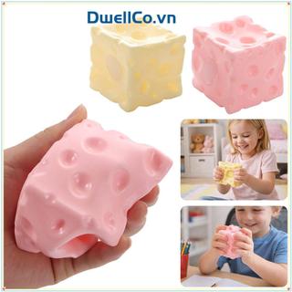 DWELLCO Phô Mai Bóp Fidget Đồ Chơi, Chống Căng Thẳng Khối Phô Mai Jumbo Chống Căng Thẳng, Họa Tiết Squishy Có Thể Định Hình ASMR Đồ Chơi Căng Thẳng Cảm Giác Trẻ Em Người Lớn
