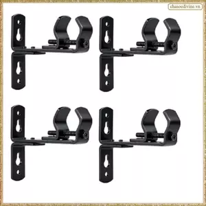 Giá đỡ thanh treo rèm 4 gói hạng nặng, Giá đỡ móc treo rèm cửa sổ có thể điều chỉnh để gắn trần treo tường