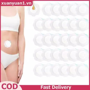 XUAN 50 Cái / bộ Thay Thế Dầu thầu dầu dùng một lần Pa Tự Dính Rốn Stiers Chống thấm Bụng Nút Bảo Vệ VN