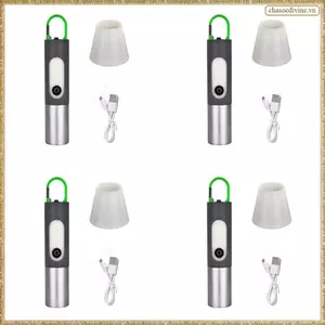 Đèn pin LED có thể phóng to 4X Đèn pin sạc LED Lumens Đèn pin sạc 4 chế độ Đèn pha ngoài trời