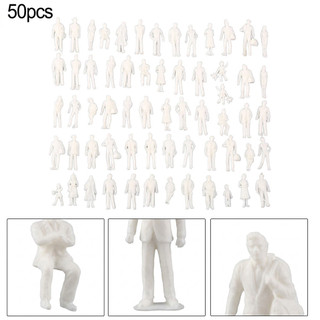 【COLORFUL】Set Unpainted 1:75 Scale Model Railway Train People Figures Gauge WHITE Hot Sale