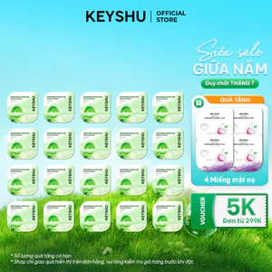 Combo 20 Miếng Mặt Nạ Rau Má Premium KEYSHU Dưỡng Ẩm, Làm Mềm Da, Làm Dịu Da 30ML (Không Hộp)