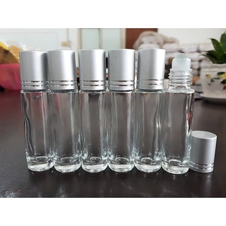 Chai Chiết Nước Hoa Thủy Tinh 10ML Dạng Bi Lăn Siêu Xinh Nắp Vàng hoặc Bạc