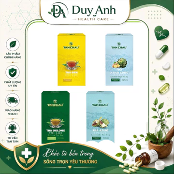 [COMBO 5 HỘP] Trà Tâm Châu Túi Lọc 50g - Trà Đen / Atiso / Oolong / Atiso Gừng