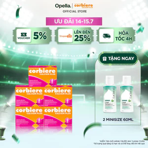 Bộ 5 Thực phẩm bảo vệ sức khỏe Corbiere Calcium Plus Mới - Canxi hữu cơ + D3 + K2