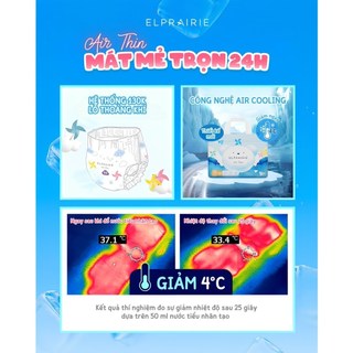Tã/Bỉm Quần ELPRAIRIE Air Thin Nội Địa Hàn Siêu Mỏng Siêu Thấm Hút, Mềm Mại Chống Hăm M-L-XL-XXL Cho Bé Từ 6-15Kg