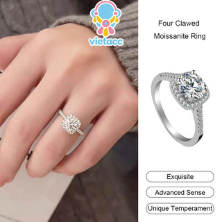 Women's Moissanite Ring, adjustable by VietAcc