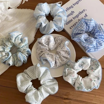 Scrunchies lụa cột tóc màu pastel trơn cao cấp AAA iLita- Dây buộc tóc scrunchie set dễ thương sang trọng