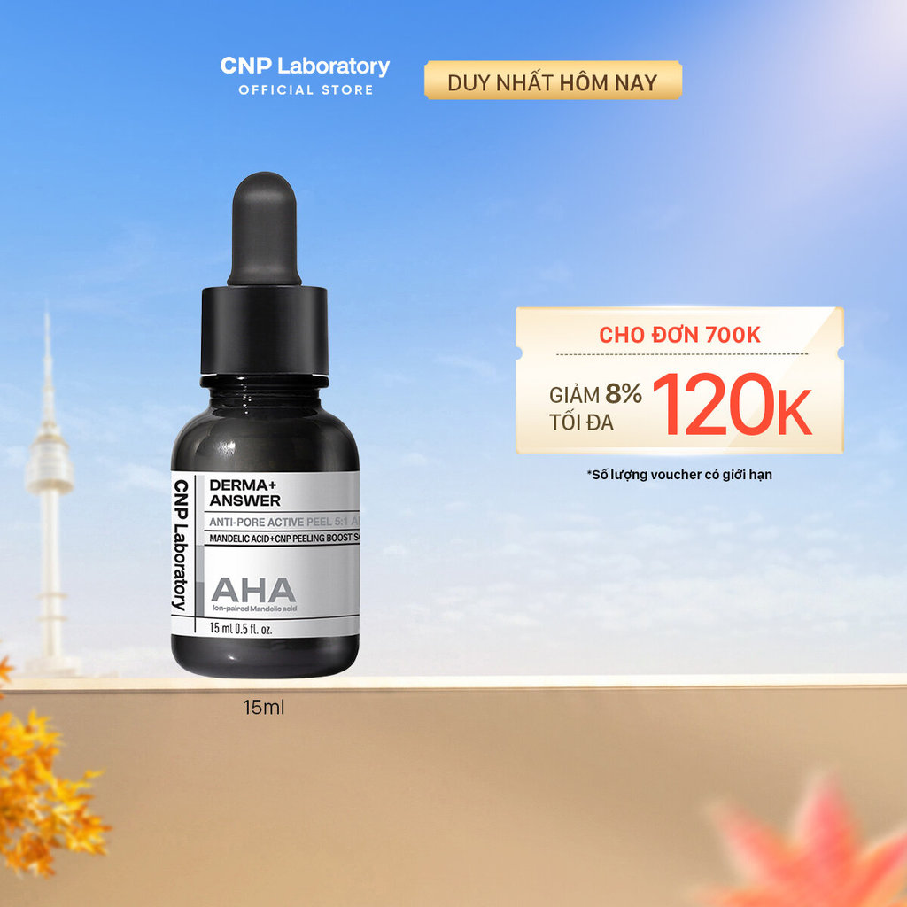 Tinh chất thu nhỏ lỗ chân lông AHA giúp da mịn màng Derma Answer Anti-Pore Peel Ampule 15/50ml