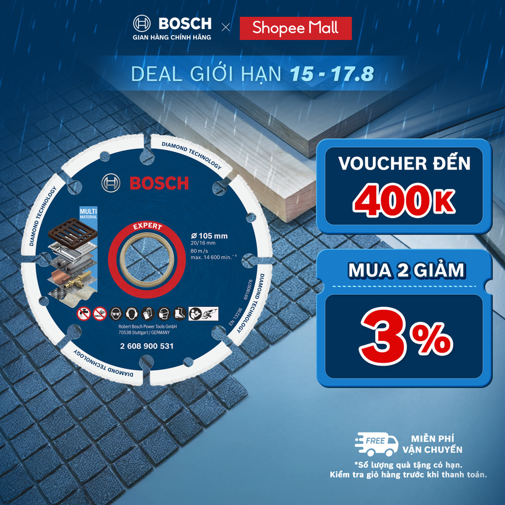 Đĩa cắt sắt kim cương Bosch 100mm