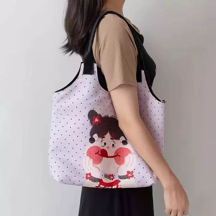 túi tote to túi tote có khóa kéo 2025 Phong Cách Mới Dung Tích Lớn Túi Vest Làm Việc Đi Lại Di Động Túi Đeo Vai Sinh Viên Mùa Hè Túi Tote X – 5