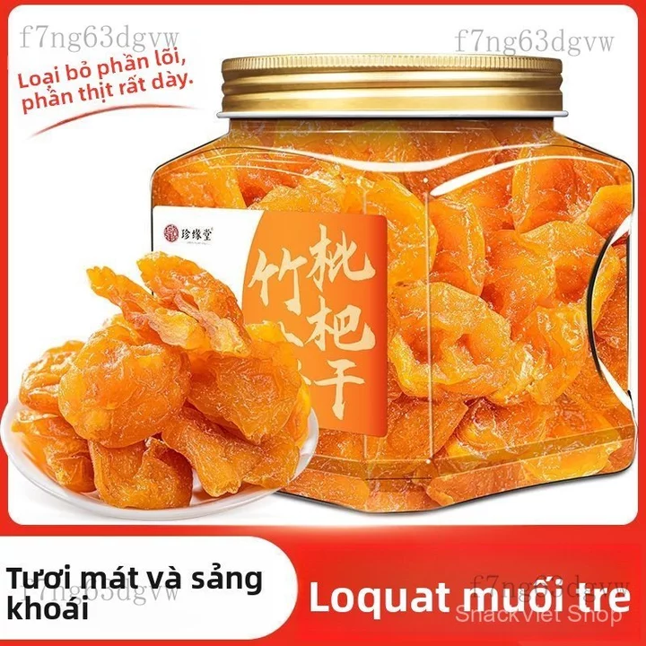Đồ ăn vặt/Hoa quả sấy khôLoquat sấy muối tre, quả loquat sấy, muối tre, đồ ăn vặt trái cây không hạt, đồ ăn vặt giải trí