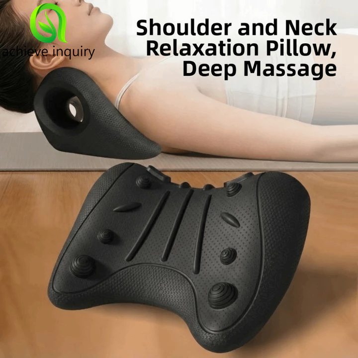 ACHIEVE INQUIRY Gối Massage Cổ Tử Cung, Chống Mài Mòn Hỗ Trợ Cổ Gối Đeo Vai, Dụng Cụ Massage Đa Năng Massage Làm Mát Gối Chiropractic Bên Ngủ
