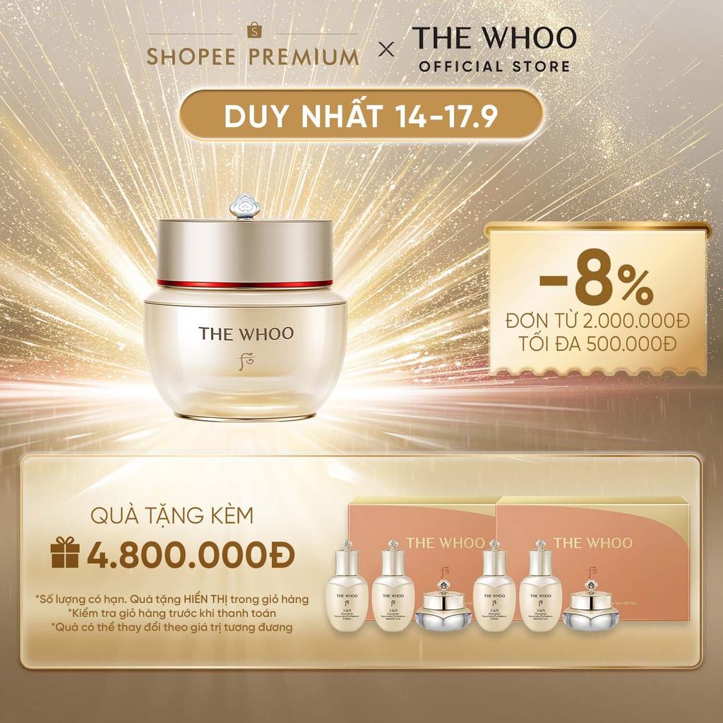 [THE WHOO OFFICIAL] Kem dưỡng tự nhuận tái sinh da The Whoo Bichup Anti-aging Repair Cream 50ml