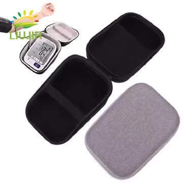 Hộp đựng máy đo huyết áp LIUJIR, Túi bảo vệ máy đo huyết áp cầm tay chống sốc, Hộp cứng chống nước dung tích lớn hình tam giác cho máy đo huyết áp