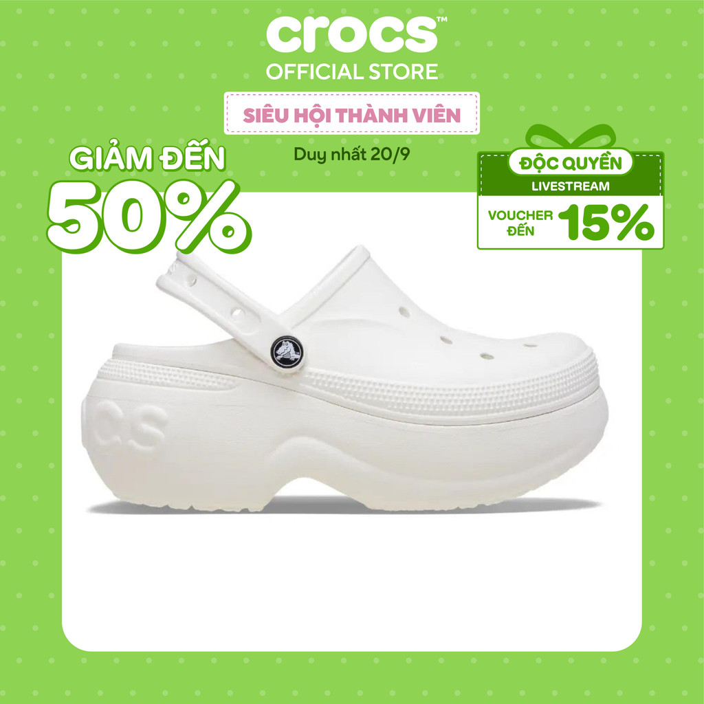Giày Clog Unisex Crocs Bella - White - 210062-100