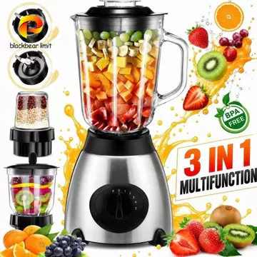 Máy xay sinh tố nước ép BLACKBEAR LIMIT, Máy xay sinh tố nhà ở bằng thép không gỉ dung tích lớn, phích cắm thực tế EU / US / UK Máy xay sinh tố treo tường 1,5 L đa chức năng