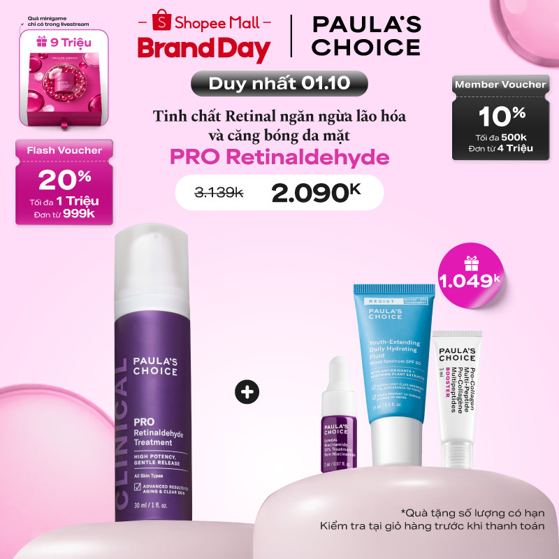 [HSD:11/27] Tinh chất Retinal ngăn ngừa lão hóa và căng bóng da mặt Paula's Choice PRO Retinaldehyde Treatment 30ml 1501