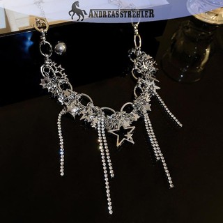 Onetimingfine Mới Phong Cách Punk Dây Xích Ngôi Sao sel Vòng Cổ Choker Dành Cho Nữ Trang Sức Đảng Cổ Vòng Cổ VN