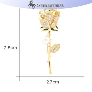 Onetimingfine Metal, Đầy Kim Cương, Ngọc Trai, Hoa Hồng, Trâm Cài, Dễ Thương, Lớn Corsages, Tính Khí, Chân, Phù Hợp Với Và Phụ Kiện VN