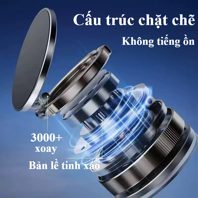 Giá Đỡ Điện Thoại Ô Tô Từ Tính 360° - Đế Hút Chân Không, Điều Chỉnh Linh Hoạt, Chống Rung Hiệu Quả
