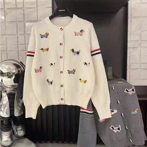 Áo Khoác Len In Động Vật KCloset Áo Cardigan Chất Len Tăm Dày Dặn Dáng Rộng Nam Nữ NA14