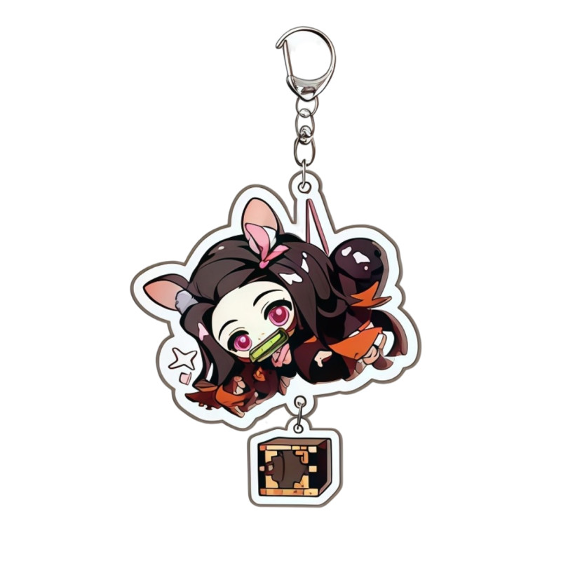 Demon Slayer Acrylic Key Chain Kamado Tanjirou Nezuko Hashibira Inosuke Agatsuma Zenitsu Anime Peripheral Decoration Pen